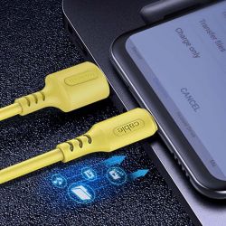  ColorWay USB-USB Type-C, soft silicone, 2.4, 1, Yellow (CW-CBUC043-Y) -  5