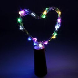 Светодиодная гирлянда ColorWay (CW-GC-20L2BMC) пробка для бутылки на батарейках 20LED, 2м, 5шт/уп, разноцветная - Картинка 4