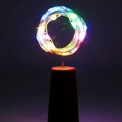 Светодиодная гирлянда ColorWay (CW-GC-20L2BMC) пробка для бутылки на батарейках 20LED, 2м, 5шт/уп, разноцветная - Картинка 5