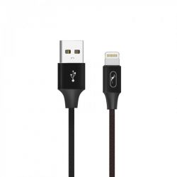  SkyDolphin S55L Neylon USB - Lightning 1, Black (USB-000434) -  1