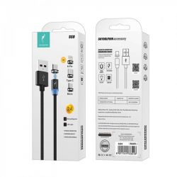  SkyDolphin S59KIT Magnetic USB - Lightning + microUSB + Type-C 1, Black (USB-000547) -  5
