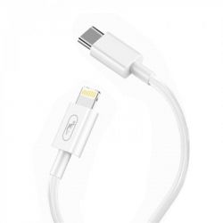  SkyDolphin S57L PD 18W USB Type C - Lightning 1, White (USB-000545)