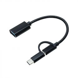  XoKo USB 3.0 - microUSB/USB Type-C Black (AC-150-BK)