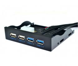  USB Voltronic YT-CC-2xUSB3.0+ 2xUSB/09687, Black
