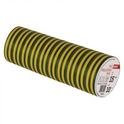 Лента изоляционная EMOS ПВХ 15мм / 10м желтая с зеленым (F61515)
