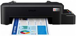 Принтер струйный цветной A4 Epson L121 (C11CD76414), Black, 720х720 dpi, до 9/4.8 стр/мин, USB, встроенное СНПЧ по 40 мл (чернила T664)