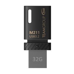 - USB3.2 32GB OTG Type-C Team M211 Black (TM211332GB01)