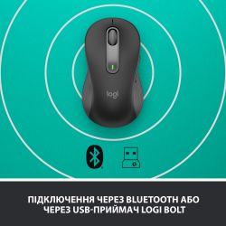Мишка бездротова Logitech Signature M650 L LEFT Graphite (910-006239) - Картинка 5