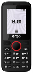 Мобильный телефон Ergo B183 Black, 2 Standard Sim, 1.77" (160x128), microSD (max 32Gb), BT, FM, Li-Ion 800mAh