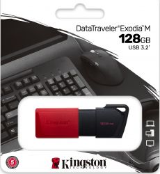 - USB3.2 128GB Kingston DataTraveler Exodia M Black/Red (DTXM/128GB) -  6