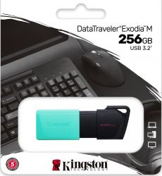 - USB3.2 256GB Kingston DataTraveler Exodia M Black/Teal (DTXM/256GB) -  6