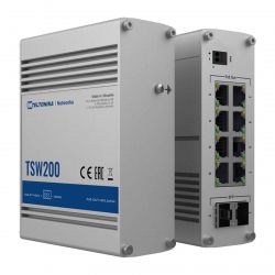  Teltonika TSW200 (TSW200000010) (industrial, unmanaged, 8xGE PoE+, 2xSFP, IP30, ALU Case,  2 pin industrial DC, max PoE 240W) -  5