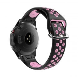   Garmin QuickFit 22 Nike-style Silicone Band Black/Pink (QF22-NSSB-BKPK) -  1