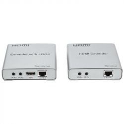 Подовжувач HDMI сигналу PowerPlant HDMI 4K/30hz, до 100м, через CAT5E/6, loop-out (HDES12-LOOP) (CA912964) - Картинка 2