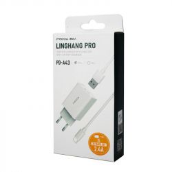   Proda PD-A43i USB 2.4A +  USB Lightning White -  4