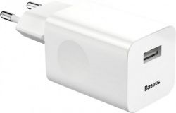   USB 220 Baseus CCALL-BX02, Home Charger, QC3.0 12V/2A White -  1