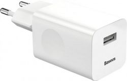 �������� ������� USB 220� Baseus CCALL-BX02, Home Charger, QC3.0 12V/2A White