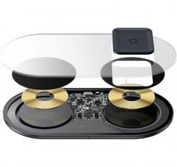 Зарядний пристрій бездротовий Baseus 18W 2in1 прозоре (WXJK-A01) - Картинка 3