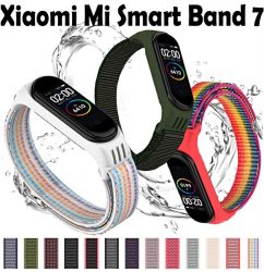  BeCover Nylon Style  Xiaomi Mi Smart Band 7 Red-Rainbow (707669) -  2