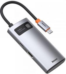  USB-C Baseus Metal Gleam Series 4in1 Gray (CAHUB-CY0G) -  4
