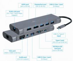   Cablexper USB-C 8--1 (A-CM-COMBO8-01) -  3