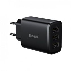    Baseus Compact 17W (3 USB) Black (CCXJ020101) -  1