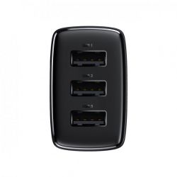 Сетевое зарядное устройство Baseus Compact 17W (3 USB) Black (CCXJ020101) - Картинка 3