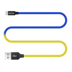 ������ ColorWay USB-microUSB, 2.4�, 1�, Blue/Yellow (CW-CBUM052-BLY) - �������� 3