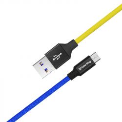 ������ ColorWay USB-microUSB, 2.4�, 1�, Blue/Yellow (CW-CBUM052-BLY) - �������� 5