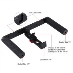 Комплект блогера Puluz PKT3028 4в1 (кольцевой свет, штативное крепление, держатель для телефона, микрофон) - Картинка 5