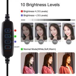Комплект блогера Puluz PKT3028 4в1 (кольцевой свет, штативное крепление, держатель для телефона, микрофон) - Картинка 9