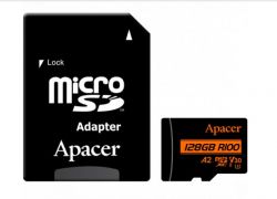  '  `i MicroSDXC 128GB UHS-I/U3 Class 10 Apacer (AP128GMCSX10U8-R) + SD  -  1