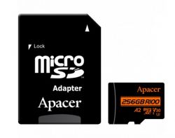   MicroSDXC 256GB UHS-I/U3 Class 10 Apacer (AP256GMCSX10U8-R) + SD  -  1
