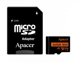   MicroSDXC 512GB UHS-I/U3 Class 10 Apacer (AP512GMCSX10U8-R) + SD 