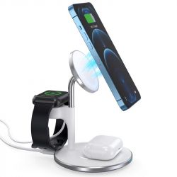     Choetech T586-F 3in1 Magnetic wireless charger station for iPhone -  3