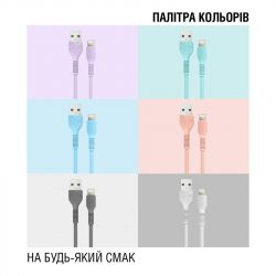 Кабель ACCLAB AL-CBCOLOR-L1MT USB-Lightning 1.2м Mint (1283126518195) - Картинка 2
