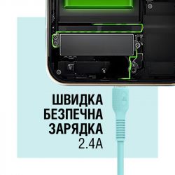Кабель ACCLAB AL-CBCOLOR-L1MT USB-Lightning 1.2м Mint (1283126518195) - Картинка 5