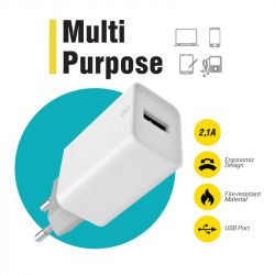 Сетевое зарядное устройство Piko TC-211 (1USBx2.1A) White (1283126515156) - Картинка 2