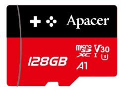   MicroSDXC 128GB UHS-I/U3 Class 10 Apacer (AP128GMCSX10U7-RAGC) -  1