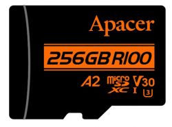   MicroSDXC 256GB UHS-I/U3 Class 10 Apacer (AP256GMCSX10U8-R) + SD  -  2