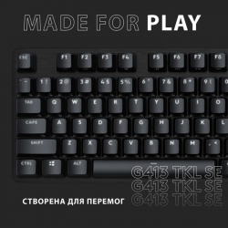  Logitech G413 TKL SE Corded Mechanical Gaming Keyboard Black (920-010446) -  7