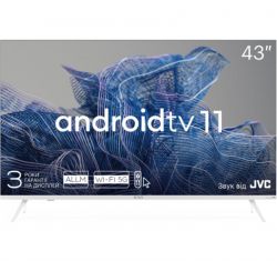  43" Kivi 43U750NW, White, 3840x2160 (LED, SMVA, 60 ), SmartTV (Android), 8Gb, DVB-T2/C, 2x12 , 4xHDMI, 2xUSB, VESA 200x200 
