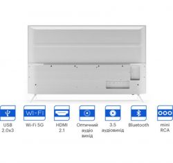  55" Kivi 55U750NW, White, 3840x2160 (LED, VA, 60 ), SmartTV (Android), 8Gb, DVB-T2/C, 2x12 , 4xHDMI, 2xUSB, VESA 200x200  -  11