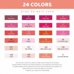 Спиртові маркери Arrtx Oros ASM-03RD 24 кольора, червоні відтінки (LC302536) - Картинка 4