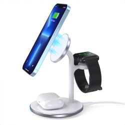     Choetech T585-F 3in1 Magnetic wireless charger station for iPhone -  2