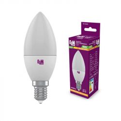 Лампа светодиодная свеча ELM 6W E14 3000K 18-0091