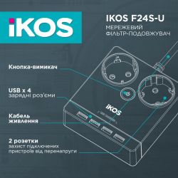 ������� ������-���������� IKOS F24S-U White (0005-CEF) - �������� 4