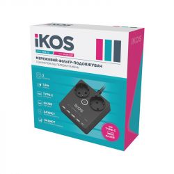 Сетевой фильтр-удлинитель IKOS F25S-CU Black (0006-CEF) - Картинка 2