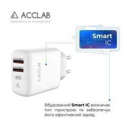 Зарядное устройство AccLab AL-TC224 2хUSB 5В/2,4A/12W White (1283126538834) - Картинка 4
