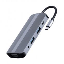 - Cablexpert USB-C 8--1 (A-CM-COMBO8-02) USB 3.0/HDMI//VGA/PD//- -  1